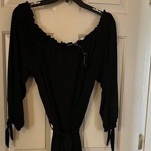 Ashley Stewart, Black, Off the Shoulder Pants Jumpsuit Size 22/24